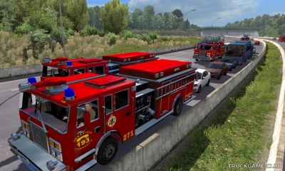 Мод "Ai Firetrucks" для Euro Truck Simulator 2