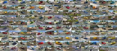 Мод "Ai traffic pack by Jazzycat v5.1" для Euro Truck Simulator 2