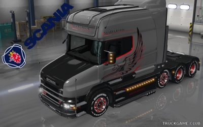 Мод "Scania T Longline Silver Griffin Skin" для Euro Truck Simulator 2