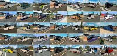 Мод "Bus traffic pack by Jazzycat v2.2" для Euro Truck Simulator 2