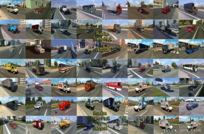 Мод "Russian traffic pack by Jazzycat v2.0" для Euro Truck Simulator 2