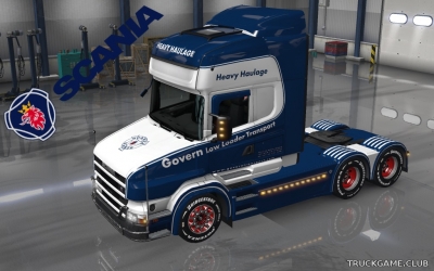 Мод "Scania T Topline Govern Low Loader Transport Skin" для Euro Truck Simulator 2