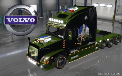Мод "Volvo VNL 670 Blonde Bombohell Skin & Trailer" для Euro Truck Simulator 2