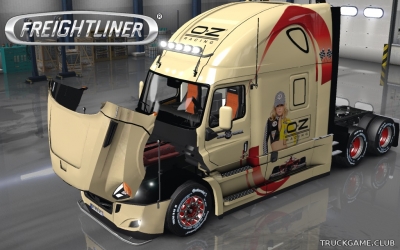 Мод "Freightliner Cascadia 2018 OZ Racing Skin" для Euro Truck Simulator 2