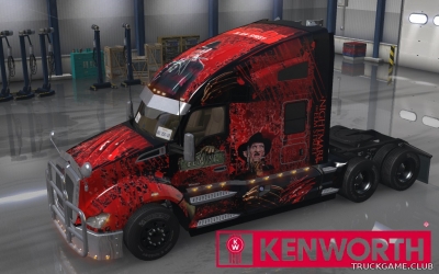 Мод "Kenworth T680 Nightmare On Elm Street Skin" для Euro Truck Simulator 2