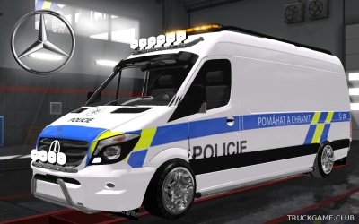 Мод "Mercedes Sprinter 2015 Police CR Skin" для Euro Truck Simulator 2