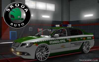 Мод "Skoda Superb Guardia Civil Skin" для Euro Truck Simulator 2