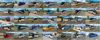 Мод "Bus traffic pack by Jazzycat v2.6" для Euro Truck Simulator 2