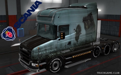 Мод "Scania T Longline Hedgehog In Fog Skin" для Euro Truck Simulator 2