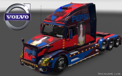 Мод "Volvo VNL 670 Pepsi Skin & Trailer" для Euro Truck Simulator 2