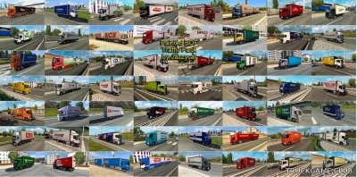 Мод "Painted bdf traffic pack by Jazzycat v2.2" для Euro Truck Simulator 2