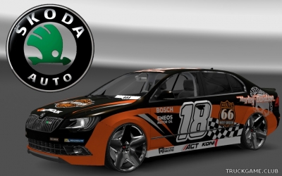 Мод "Skoda Superb Harley Davidson & Liqui Moly & Rockstar Energy Drink Skins" для Euro Truck Simulator 2