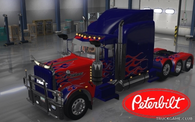 Мод "Peterbilt 389 Optimus Prime Skin" для Euro Truck Simulator 2