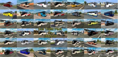 Мод "Bus traffic pack by Jazzycat v2.8" для Euro Truck Simulator 2