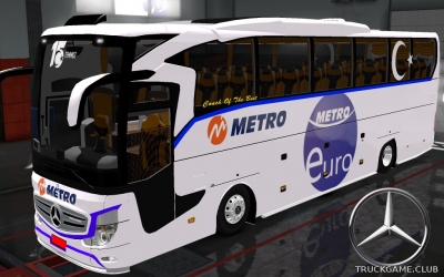 Мод "Mercedes Travego 2016 Metro Skin" для Euro Truck Simulator 2