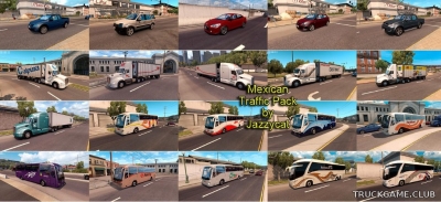 Мод "Mexican traffic pack by Jazzycat v1.6" для American Truck Simulator