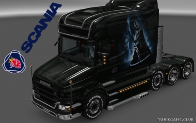 Мод "Scania T Longline Darth Vader Skin" для Euro Truck Simulator 2