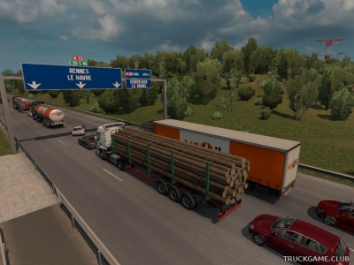 Мод "Ai Trucks Always With Trailers v1.0" для Euro Truck Simulator 2