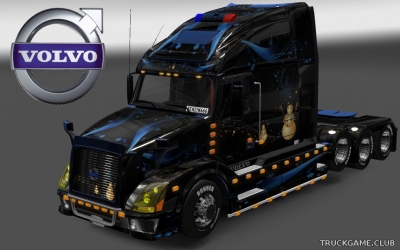 Мод "Volvo VNL 670 Winter Style Skin & Trailer" для Euro Truck Simulator 2