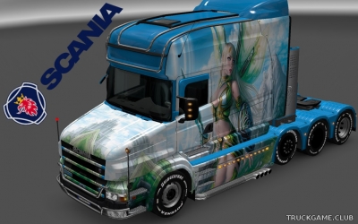 Мод "Scania T Longline Fairy Warrior Skin" для Euro Truck Simulator 2