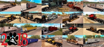Мод "Trailers and cargo pack by Jazzycat v1.9" для American Truck Simulator