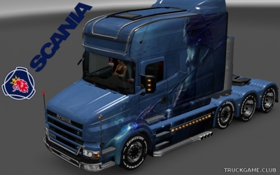 Мод "Scania T Longline Mermaid Skin" для Euro Truck Simulator 2