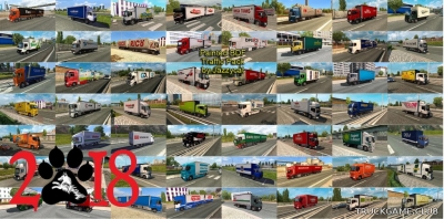 Мод "Painted bdf traffic pack by Jazzycat v2.5" для Euro Truck Simulator 2