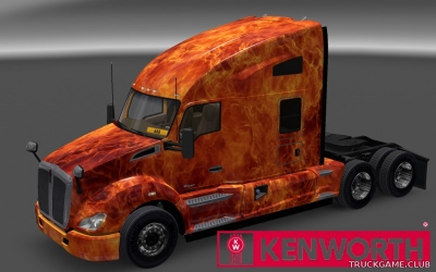 Мод "Kenworth T680 Hell Skin" для Euro Truck Simulator 2