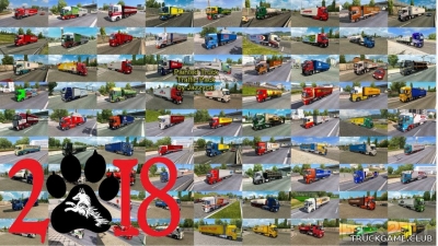Мод "Painted truck traffic pack by Jazzycat v5.0" для Euro Truck Simulator 2