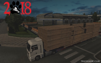 Мод "17.5M Flatbed Wood Trailer v1.0" для Euro Truck Simulator 2