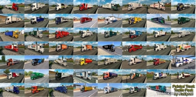 Мод "Painted truck traffic pack by Jazzycat v5.1" для Euro Truck Simulator 2