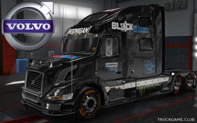Мод "Volvo VNL 780 Hoonigan Racing Division Skin" для Euro Truck Simulator 2