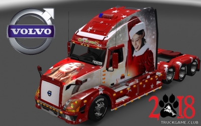 Мод "Scania T Longline & Volvo VNL 670 Christmas Skins & Trailers" для Euro Truck Simulator 2