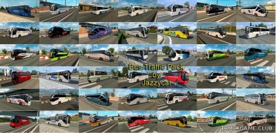 Мод "Bus traffic pack by Jazzycat v3.4" для Euro Truck Simulator 2