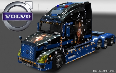 Мод "Volvo VNL 670 Ana Beatriz Barros Skin & Trailer" для Euro Truck Simulator 2