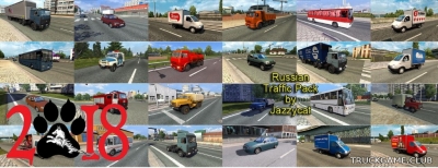 Мод "Russian traffic pack by Jazzycat v2.4" для Euro Truck Simulator 2