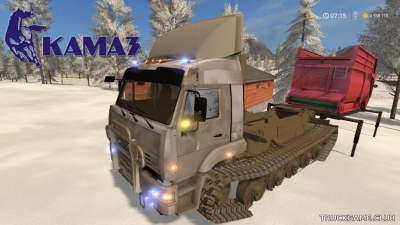 Мод "КамАЗ-5460 Гусеничный v1.1" для Farming Simulator 2017