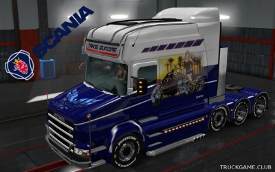 Мод "Scania T Longline Trans Europe Skin" для Euro Truck Simulator 2