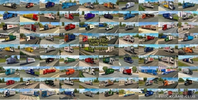 Мод "Painted bdf traffic pack by Jazzycat v2.7" для Euro Truck Simulator 2