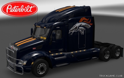 Мод "Peterbilt 579 Denver Broncos Skin" для Euro Truck Simulator 2
