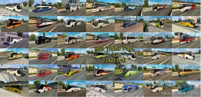 Мод "Bus traffic pack by Jazzycat v3.7" для Euro Truck Simulator 2