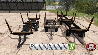 Мод "Пак прицепов ПТС-Лесовоз v1.0" для Farming Simulator 2017