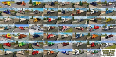 Мод "Painted truck traffic pack by Jazzycat v5.3" для Euro Truck Simulator 2