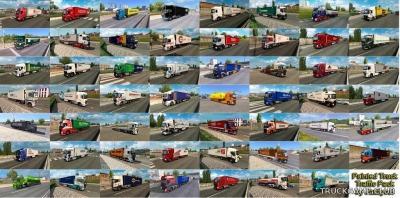 Мод "Painted truck traffic pack by Jazzycat v5.4" для Euro Truck Simulator 2