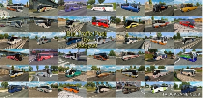 Мод "Bus traffic pack by Jazzycat v3.9" для Euro Truck Simulator 2