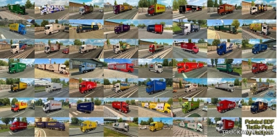 Мод "Painted bdf traffic pack by Jazzycat v2.9" для Euro Truck Simulator 2