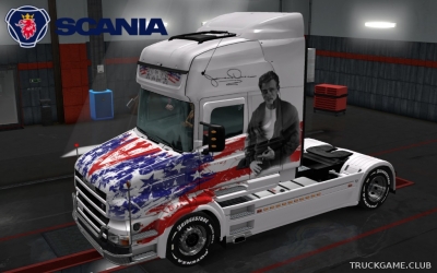 Мод "Scania T Topline James Dean Skin & Trailer" для Euro Truck Simulator 2