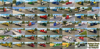 Мод "Painted truck traffic pack by Jazzycat v5.5" для Euro Truck Simulator 2