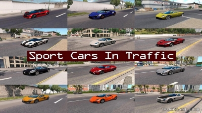 Мод "Sport Cars Traffic Pack v1.1" для American Truck Simulator