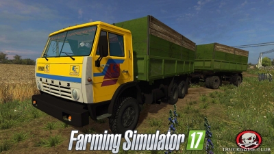 Мод "КамАЗ-55102 + НЕФАЗ-8560-02 v1.0" для Farming Simulator 2017